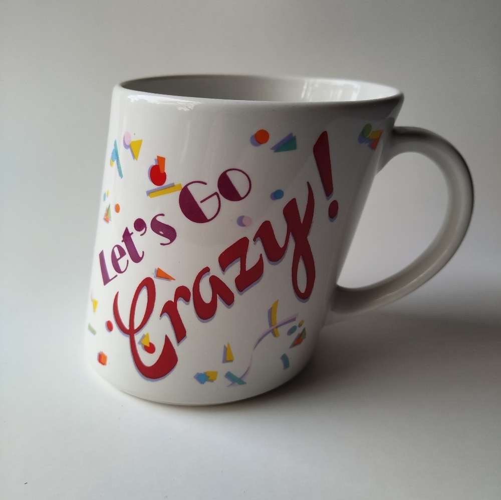 Vintage Papel Mug Slants “Let's Go Crazy!”